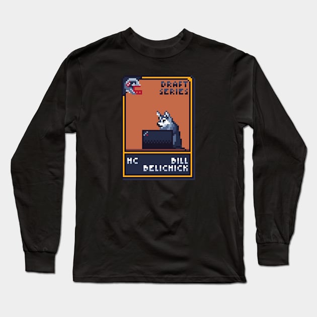 Belichic 8 bit Long Sleeve T-Shirt by Roti Kodok Art